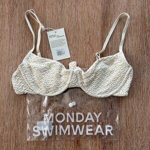 Monday Swimwear-Maui Top-Ivory Crotchet